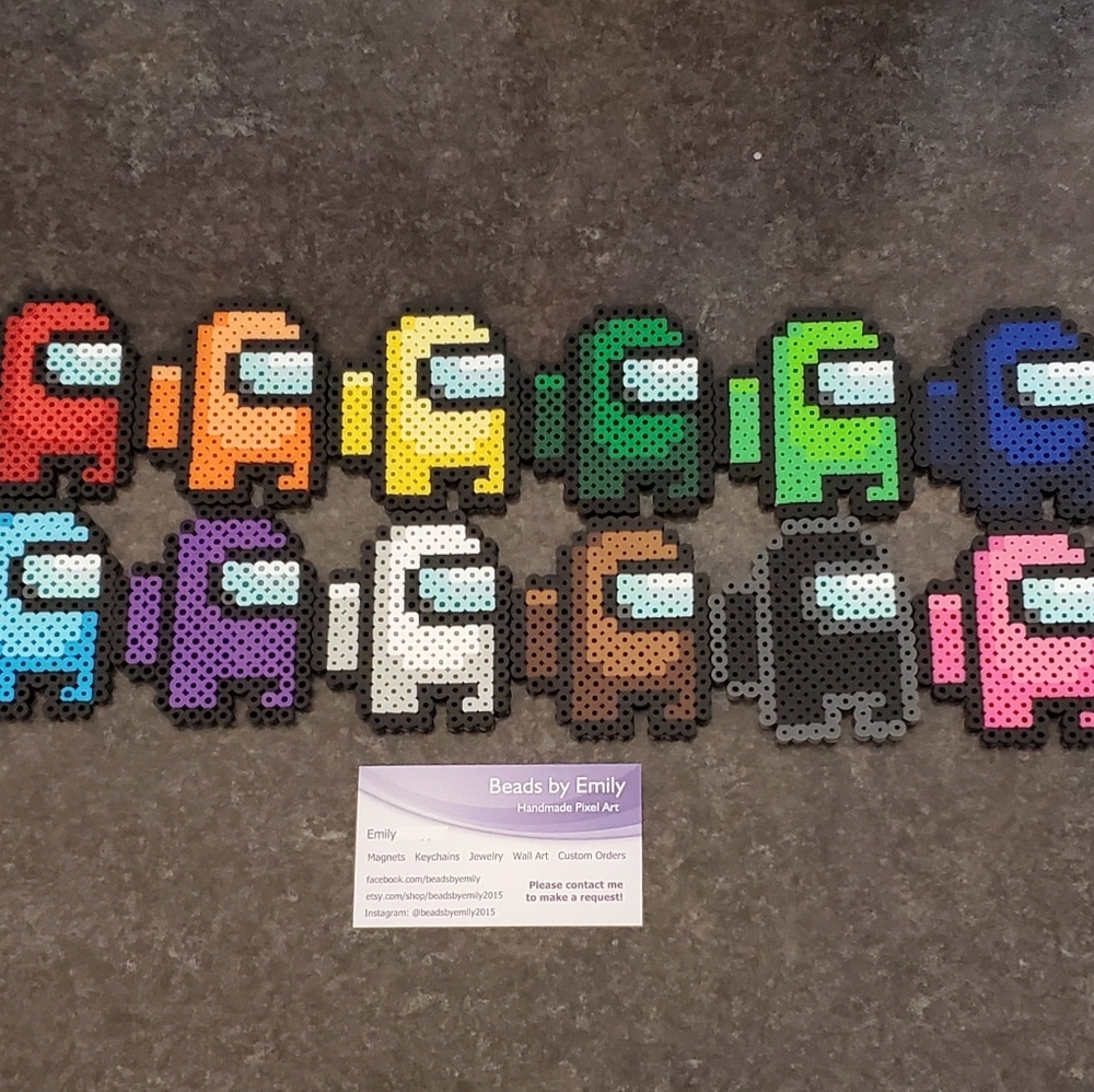 Set of 12 Among Us Magnets- Nerdy Geeky Home Decor